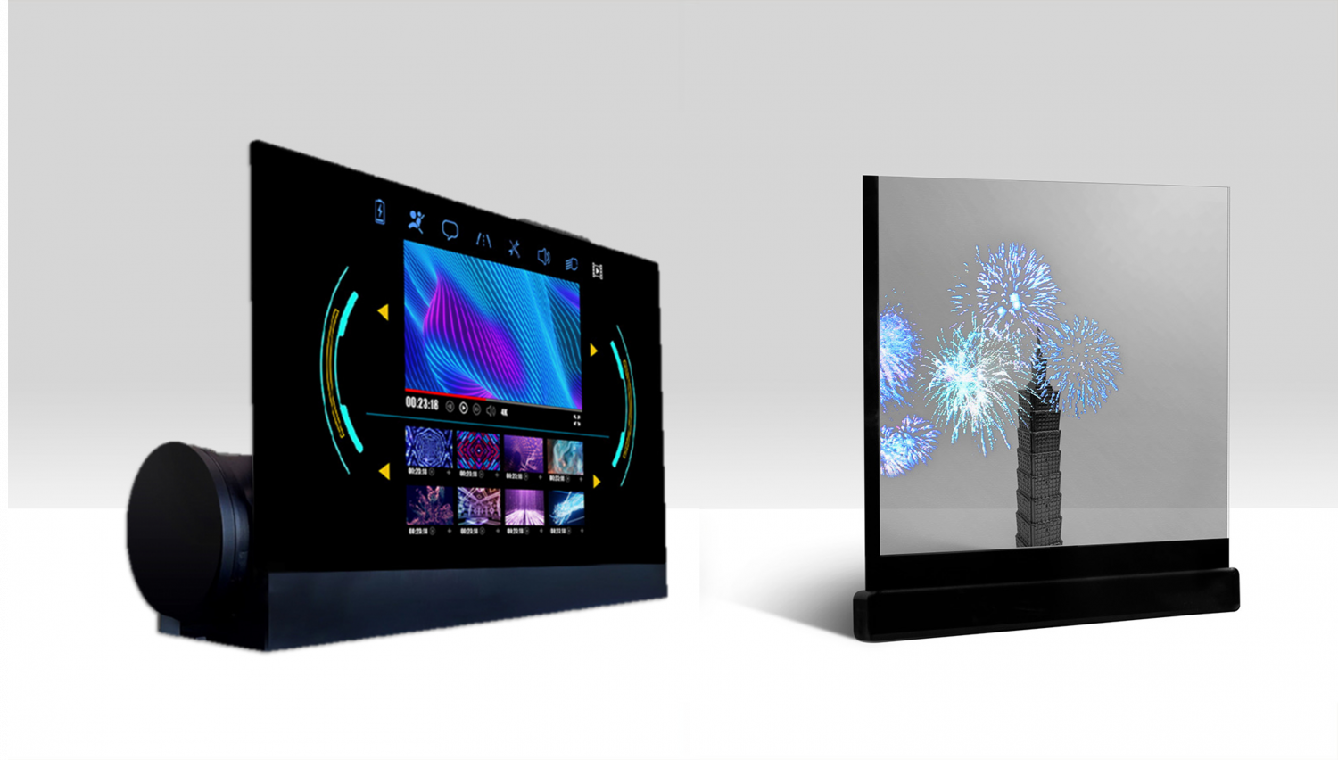 可捲式、折疊性、高透明